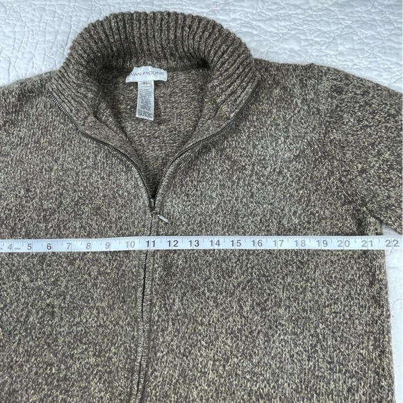 🔥Evan Pecone Angora Rabbit Blend Cardigan Sweater Long Sleeve Full Zip Women XL - Picture 12 of 14